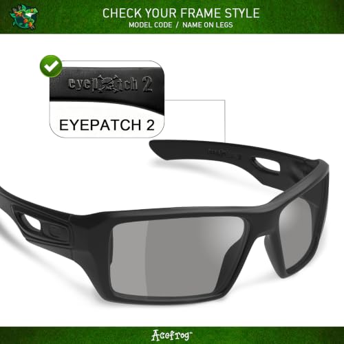 Image of Acefrog 4 Pairs Polarized Replacement Lenses Compatible with Oakley Eyepatch 2 OO9136 Sunglasses, Perfectly Fit, Anti-scratch, Shatterproof, Value Pack