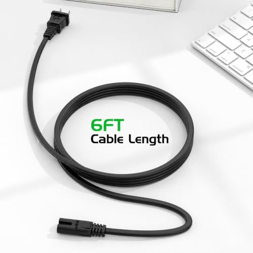 Image of Superer Charger Power Cord Fit for JBL PartyBox 110 310 320 120 710 720 100 300 520 1000, ONN Party Speaker, Encore On-The-Go 2 Prong Soundbar Speaker Charging Cable Replacement - (ETL Listed Cable)