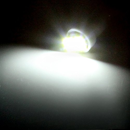 Cciyu 6X Car T5 5050 1Smd Wedge Xenon White Led Light Bulbs Instrument Panel Cluster Plug Lamp Dash Light Bulb W/T5 Twist Sockets(White) #TOP6