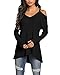 achioowa-mujer-camiseta-manga-larga-cuello-v-otoo-blusa-sin-hombros-punto-jersey-elegante-casual-tallas-grandes-suelto-oversize-top-shirt-negro-s