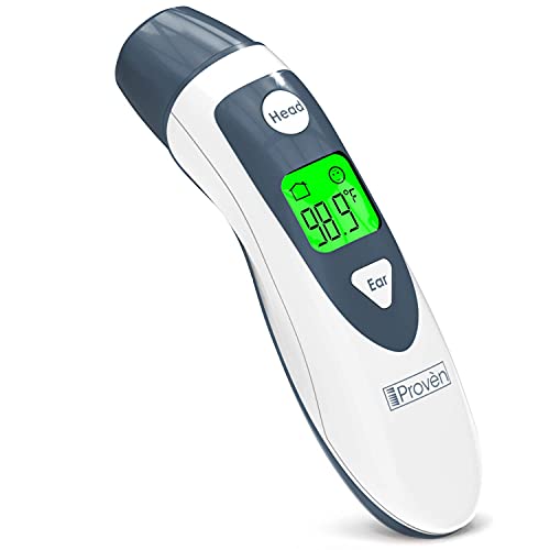 Image of iProven Digital Medical Fever Thermometer for Babies and Kids - with Ear and Forehead Function - Clinically Accurate Baby Thermometer - Approved for Adults, Babies and Kids - iProven DMT-489G