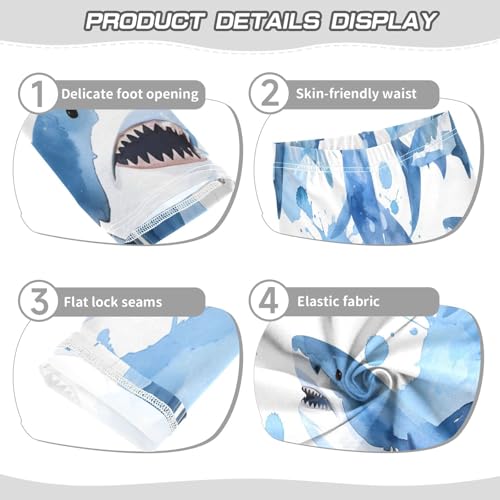 Toddler Girls Leggings Printed Yoga Pants Leggings Shark Blue Color for Kids3
