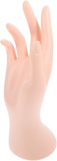 VICASKY Pink Hand Shape Jewelry Display Rack for Rings and Bracelets | Plastic Standing Holder, Home Storage Use and Trade Show Setup, Decorative Organizer for Accessories