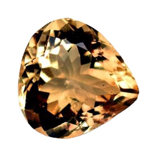 Citrine naturelle 16,49mm pour fabrication de bijoux et bague DIY