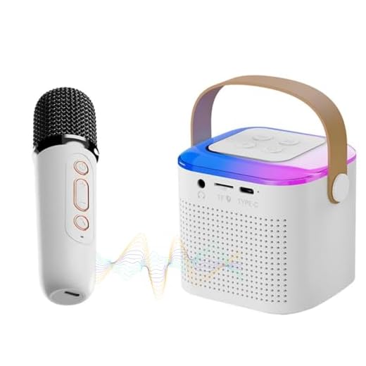 Mini Karaokê Infantil Bluetooth Caixa de Som Com Microfone Com Efeito De Vozes Divertidas Para Brincar e Cantar Com Alcance De 10M Microfone Premium FastJoy