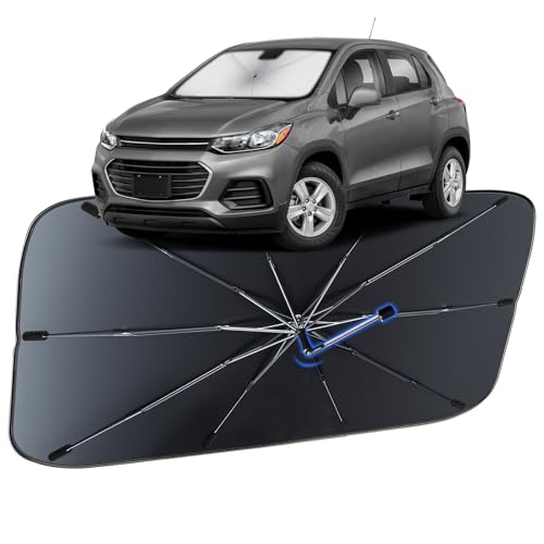 Image of Windshield Sun Shade for Chevrolet Trax 2013-2023, Umbrella Car Shades with 360Rotating Shaft, Foldable Front Window Sunshade for UV & Heat Protection