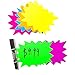 Natonhi 90 PCS Starburst Signs Fluorescent Neon Signs Blank Star Shape Retail Sale Tags Burst Paper Signs for Retail Store Party Favors,Garage Sale Sign, 4.7 x 6.3 inches
