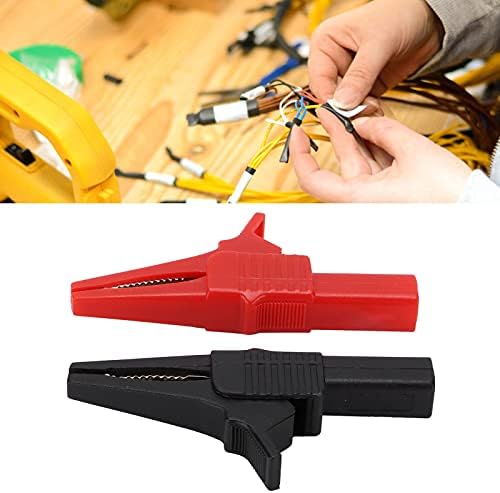 2PCS Brass Insulated Crocodilian Clip, Banana Plug Test Lead Clip for Multimeter And Clamp Meters Test