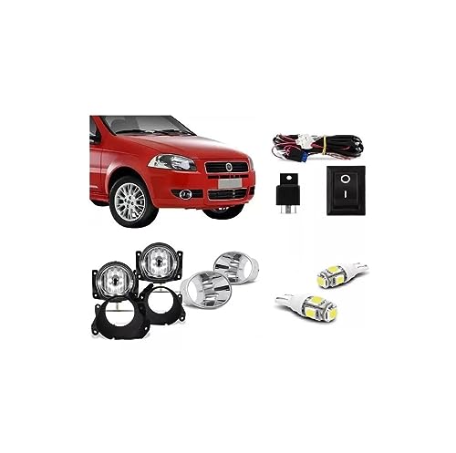 Kit Farol De Milha Palio Siena El 2009 2010 2011 + Par Pingo 5050 5 Leds