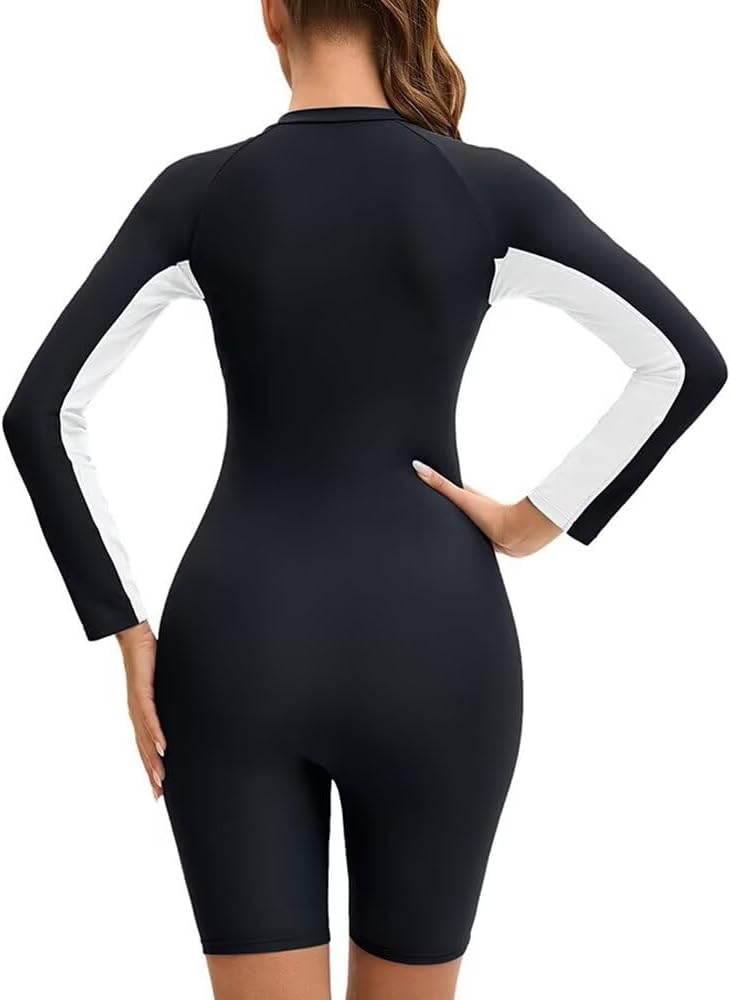 Womens Full Body Swimwear Suit One Piece Rash Guard Surf Swimsuit Sun Protection,Womens One Piece Swimsuits