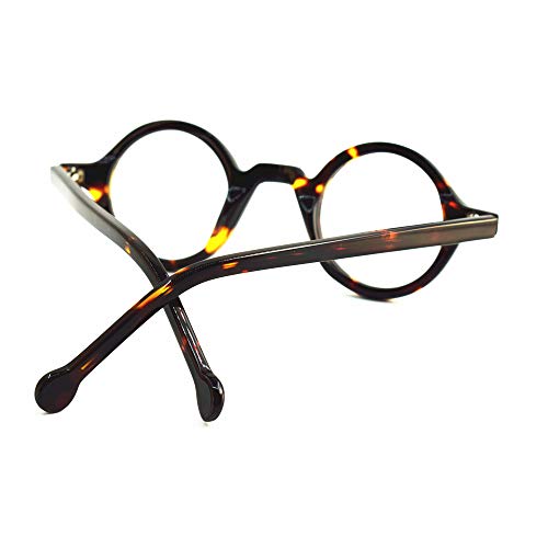 Image of Hand Made Small Vintage Round Eyeglass Frames Full Rim Acetate Glasses B002
