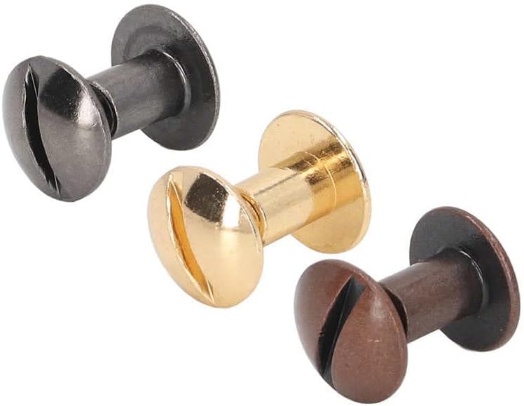 Metal Nail Rivet Studs Book Binding Screw Uniform Coating for Photo Album - (Color: Color1)