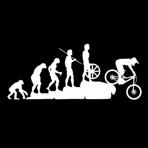bismarckber Pegatinas de coche, Divertido Evolución Humana MTB Bicicleta Reflectante Vehículo Ventana Coche Estilo Pegatina Pegatinas Cover