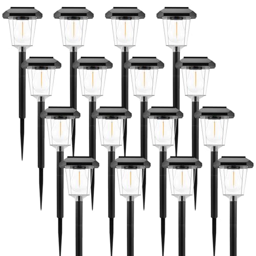 16Pack Solar Pathway Lights Outdoor, Warm White LED Waterproof Solar Lights - image 2