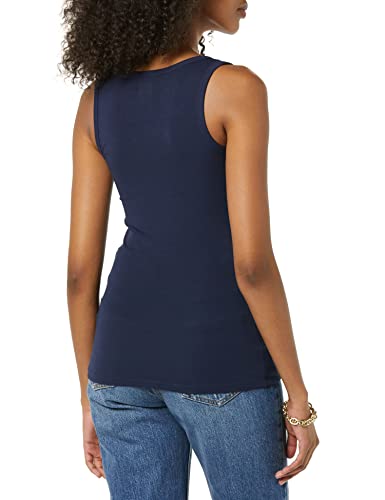 Amazon Aware Women's Rib Knit Layering Tank Top (Available In Plus Size), Navy, Small #TOP1
