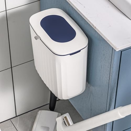 Caneca de basura compacta con tapa corrediza para montaje en pared miniatura 6