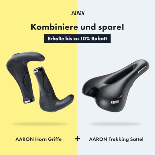 Ergonomischer Fahrradgriff Aaron Horn mit Gel-Dämpfung für verschiedene Fahrradtypen