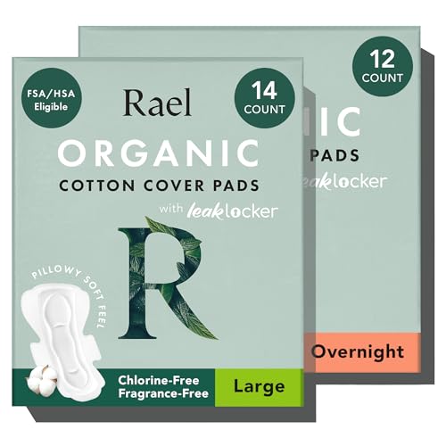 10 Best Organic Cotton Pads for Comfortable Monthly Care 1 Rael Organic Cotton Heavy Absorbency Sanitary Pads