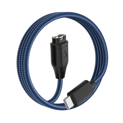 Cable de carga de nailon USB-C para reloj Garmin trenzado de alta resistencia