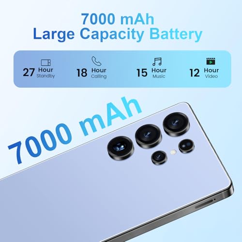 Foto de MMY Teléfono celular I25 Ultra desbloqueado, bolígrafo integrado, pantalla HD de 6.99 pulgadas, 16 + 512 GB, teléfonos desbloqueados, Android 14 7000 mAh, batería de larga duración, 5G/Dual SIM (imagen 7)