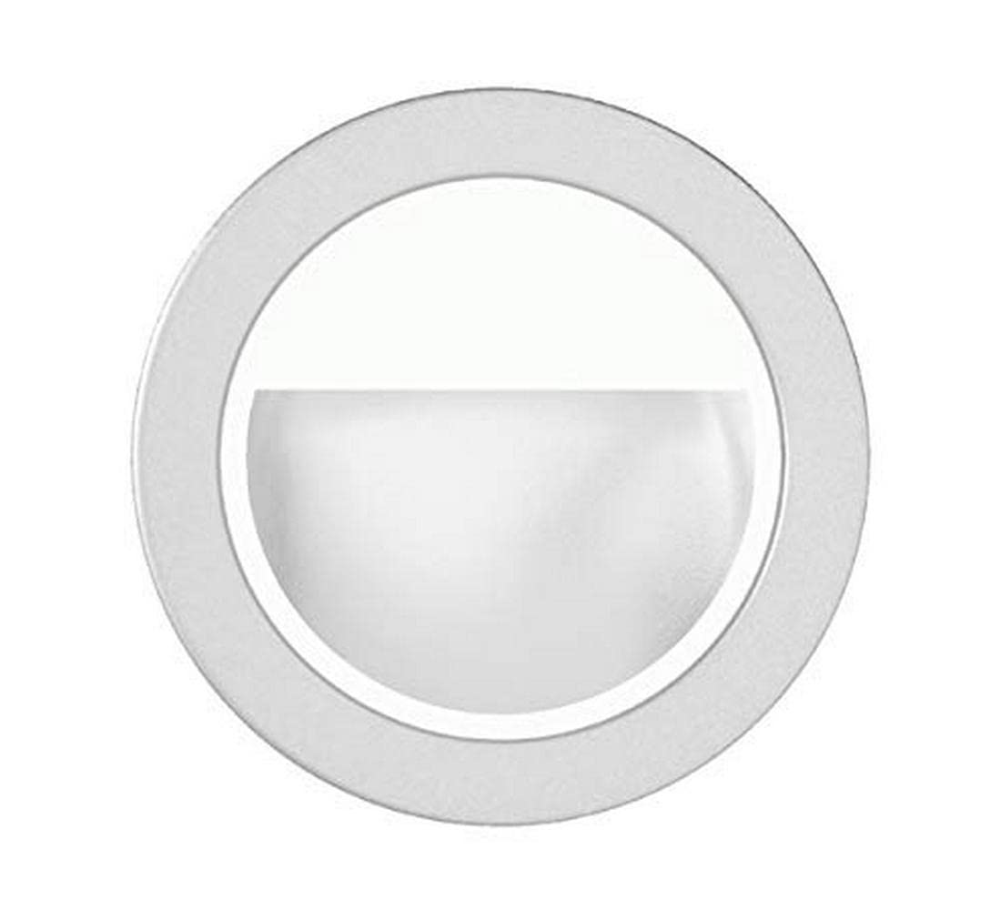Balizas ALZIR-SHE/A RC gris plata 220-230V con difusor blanco y caja empotrar