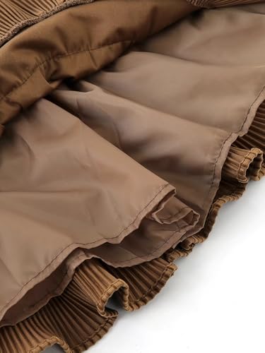 Women's Tartan Plaid High Waisted Wool Pleated Skirt Slim3