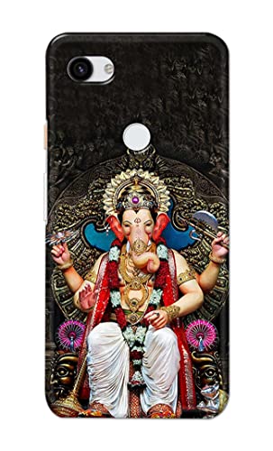 Image of PRINTFIDAA Lord Ganesh Bappa Moriya Vinayaka Printed Designer Hard Back Case Cover for Google Pixel 3A, G020A, G020E, G020B -(WI) MVN1010
