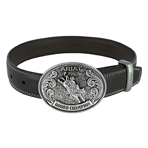 Ariat Kid's Bull Rider Motif Buckle, Antique Silver, Os #TOP3