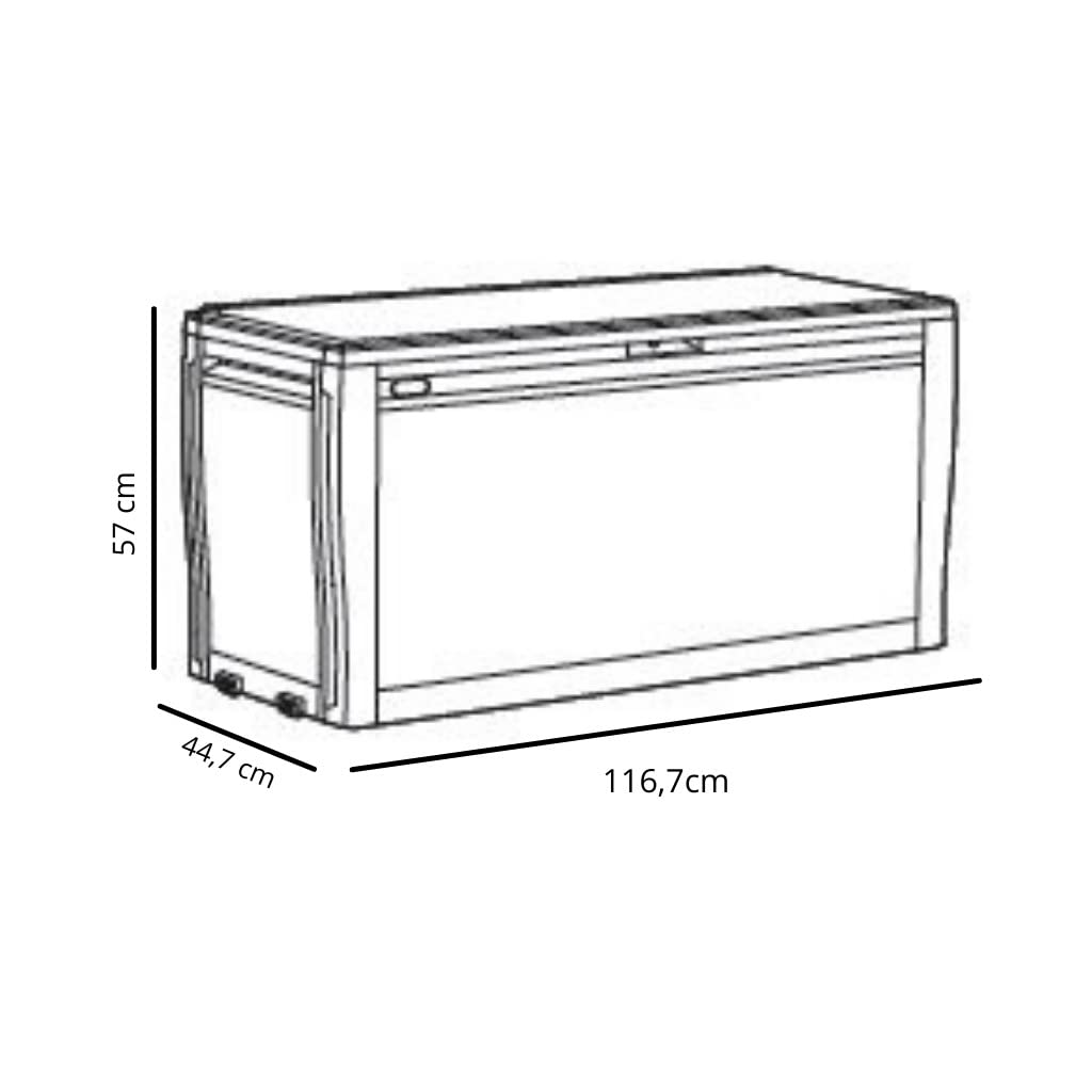 Keter Comfy Skrzynia Ogrodowa, 270L, Br?zowy, 117 x 45 x 57cm