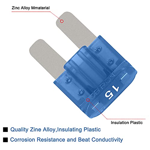 Portafusible Coche Circuito Cuchilla Estilo Adaptador Add-A-Circuit Fusible Titular con 1 PCS Extractor 6 Fusibles 5A 10A 15A