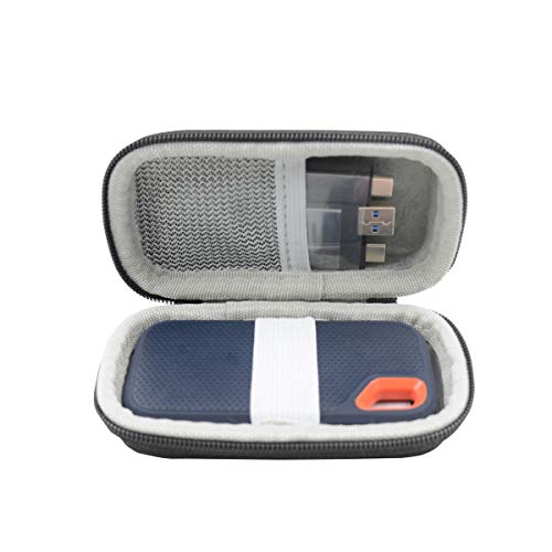 SANVSEN Duro Estuche Viajes Funda Bolso para SanDisk Extreme - Portable SSD 500 GB 250 GB 2 TB 1 TB by (Negro) Cover