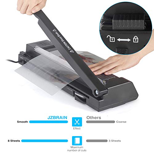 13 inches Laminator Machine, JZBRAIN A3 Laminating Machine with 20 Laminating Pouches, Paper Cutter, Corner Rounder, Thermal Laminator for Home Office School Use, Black - Thumbnail 5