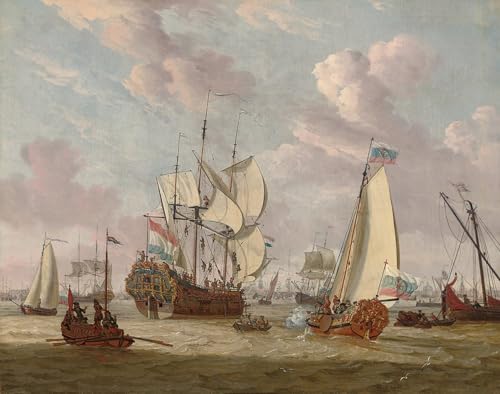 Toile peinture murale la visite de Pierre le Grand Amsterdam 60x90cm
