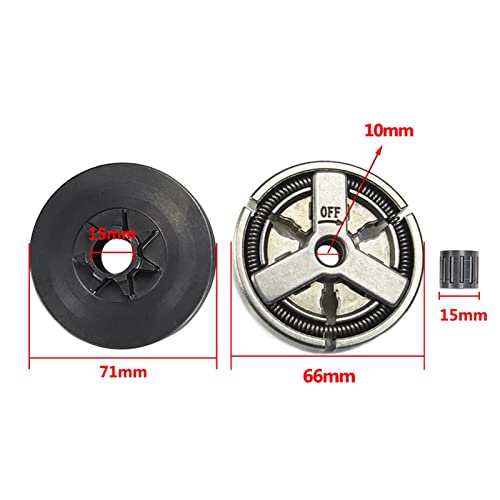 SEEDDFF Kupplungstrommel, Kupplung, Nadellager for chinesische Kettensäge 4500 5200 5800 45cc 52cc 58cc (Size : 3pc Set) – Bild 3