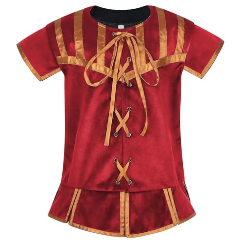 Generisch Disfraz de cosplay para niños, para eventos, rojo, A