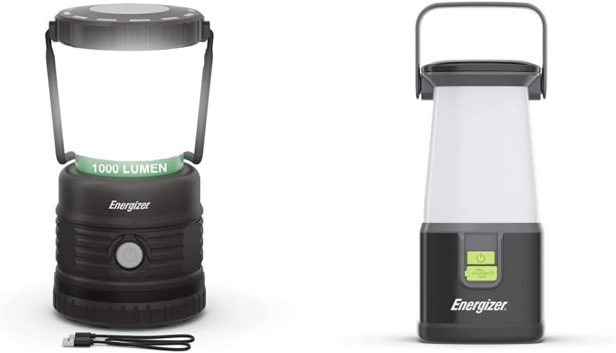 ENERGIZER LED Camping Lantern X1000, Bright and Rugged Tent Light, Water Resistant Lantern & LED Camping Lantern 360 PRO, IPX4 Water Resistant Tent Light, Ultra Bright Battery Powered Lanterns