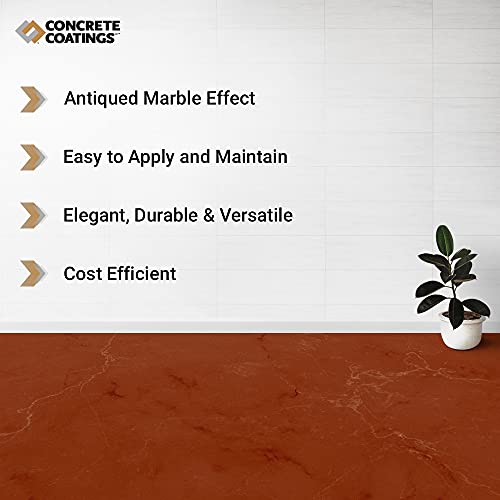 CC Concrete Coatings Vivid Acid Stain for Antique Marble Effect, Concrete Stain for Inside or Outside, Commercial or Residential Use (Mahogany, Deep Rust, Terra Cotta, 1 Gal) CC Concrete Coatings Vivid Acid Stain for Antique Marble Effect, Concrete Stain for Inside or Outside, Commercial or Residential Use (Mahogany, Deep Rust, Terra Cotta, 1 Gal)