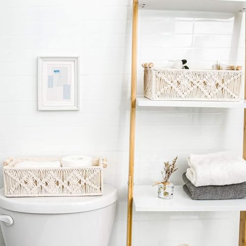 Panier de rangement macramé pour trier le désordre de la maison - 6