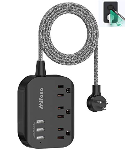 Power Strip Non Surge Protector with 3 USB Ports 3 Outlets, 5ft Heavy