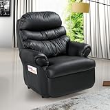 Poltrona do Papai Reclinável Cadeira Corano Soft Vovô (PRETO)