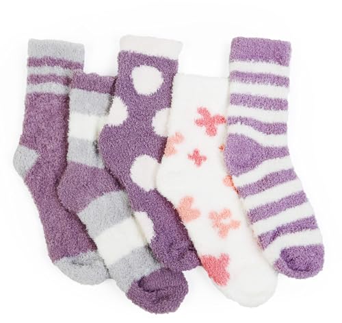 Image of AIBFRID Fuzzy Slipper Sock Soft Cozy Socks Thick Warm Sock Winter Home Sleeping Sock for Women Girls
