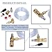 CYSFETENA Pressure Washer Chemical Injector, Brass Stainless Steel Silicone 5000 PSI Adjustable Downstream Injector with 9.8ft Tube, 3/8 Inch Quick Connect,1/4 Inch Interface Spray Nozzle