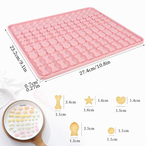 Backmatte Hundekekse,Silikon Backmatte Hundeleckerli 5 Formen in 1