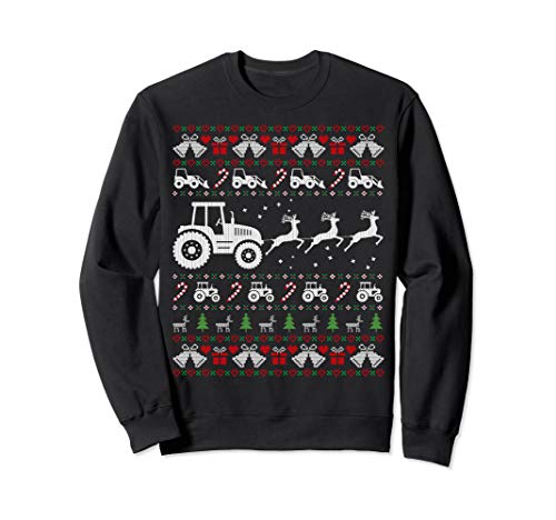 Tractor Ugly Christmas Sweater Xmas Funny Farmer Sweatshirt