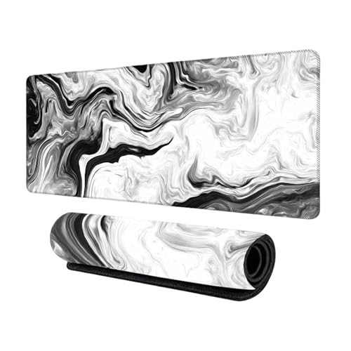 Tapis de souris extra long géométrique ou personnalisé pour PC portable