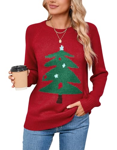 Alsol Lamesa Women's Cute Heart Sweater Long Sleeve Crewneck Pullover Ribbed Knit Casual Sweaters