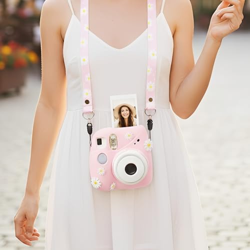 Coque Fujifilm Mini 7 Plus rose, étui compact de protection contre les chocs - 7