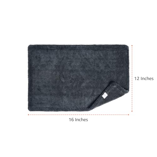 Image of Amazon Basics Microfiber Cleaning Cloth | 1200 GSM | Ultra Soft | Super Absorbent | Reusable | Pack of 1 (Grey)- 60cm X 40cm