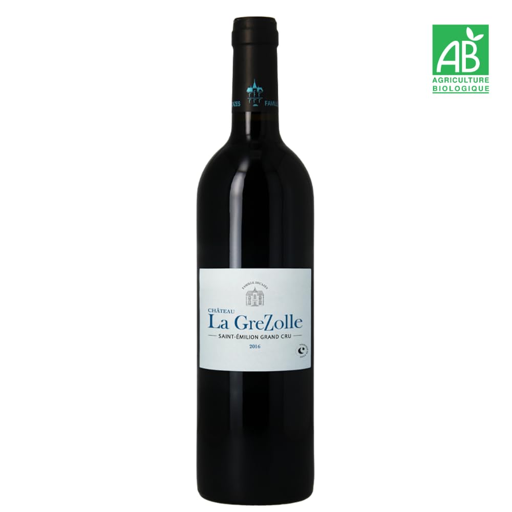 Saint‑Émilion Grand Cru La Grezolle 2018 – 100 % Merlot – Élevage 18 mois fûts 70 % neufs – Nez expressif fruits rouges et boisé – Tanins soyeux, garde 5‑8 ans - Coffret cadeau élégant