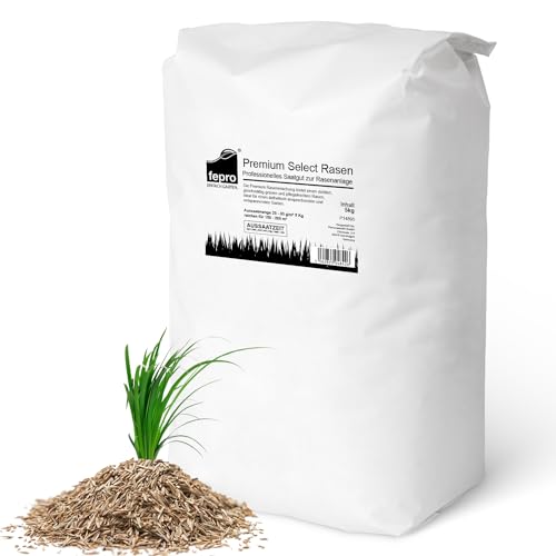 5kg Premium Rasensamen für Profis 200m², Zierrasen Superrasen, besonders dichtwachsend und tiefgrün, ideal für Neuansaat und Nachsaat, Rasensaat Grassamen